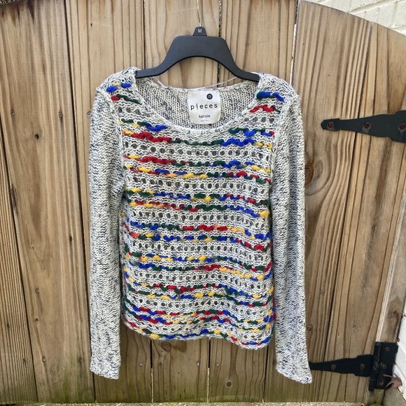 Kensie Pieces Colorful Knit Sweater - Size Medium - Picture 3 of 7